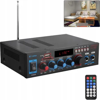 Hi-Fi Zesilovač STEREO ZESILOVAČ S BLUETOOTH, FM RÁDIEM A MP3 PŘEHRÁVAČEM + DÁLKOVÉ OVLÁDÁNÍ