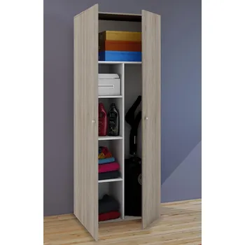 Koupelnový nábytek VCM Úklidová skříňka Vandol ll s dvířky, dub sonoma 486516