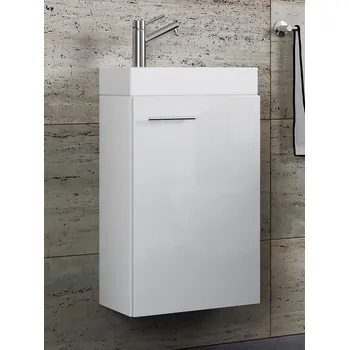 Koupelnový nábytek VCM 2dílné umyvadlo pro hosty Slito, bílé 486397