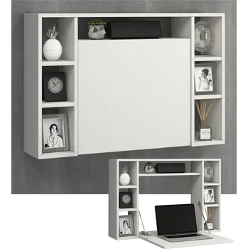 Psací stůl VCM Nástěnný laptop stůl Wandila, bílý 761333