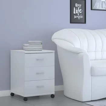 Kancelářská sestava VCM Mobilní zásuvkový kontejner Tobila, bílý 486832