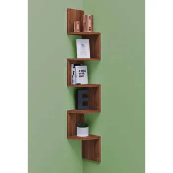 Obývací pokoj VCM Rohová police Mintis, ořechové jádro 487299