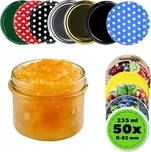 Skleněná zavařovací sklenice Kadax 235 ml se šroubovacím uzávěrem fi 82, 50 ks