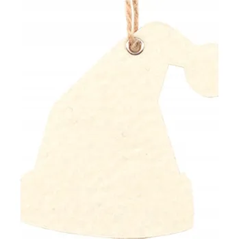 Vánoční dekorace Vánoční přívěsek „Vánoční čepice“ ozdoba plst 9 Cm přírodní