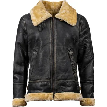 Dámský bomber Dámská Kožená Zimní Bunda BomberFur Pilot Unique Cashmere Brixton Velikost: 7XL