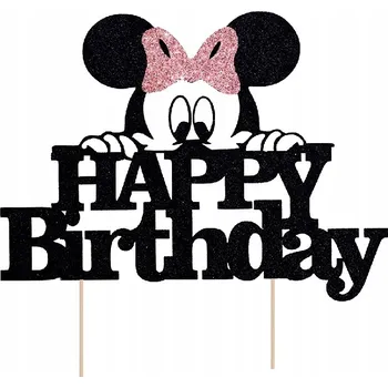Obraz Růžová dekorace na dort TOPPER Minnie Mouse MOUSE