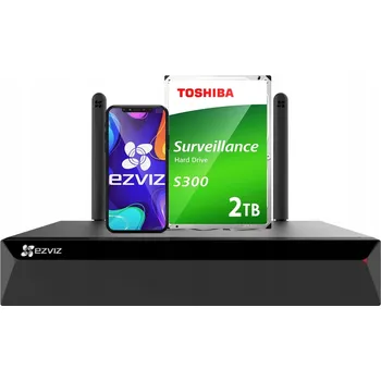 IP kamera WiFi rekordér pro 8 kamer 5Mpx Ezviz X5S-8W, online náhled 24/7 + HDD 2TB