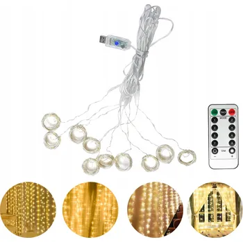 Vánoční dekorace SVĚTELNÝ ZÁVĚS LED 3x3 m, 300 LED diod, Vánoční Girlanda na Stromeček