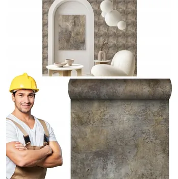 Tapeta Vinylová tapeta na zeď Painterly Plain Beton na vliesu, 10 m x 53 cm