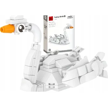 ostatní stavebnice MINI KREATIVNÍ STAVEBNICE PRO DĚTI PTAK FUNNY BIRDS 3D LABUŤ 109 dílů 1019A-4