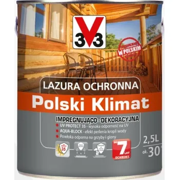 Lak na dřevo Lazurovací lak V33 2,5 l bezbarvý satén