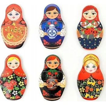 Obraz MAGNET na ledničku s MATRJOŠKA a teploměrem