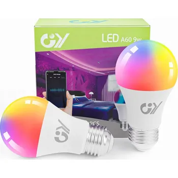 Žárovka GY Žárovka E27 9W 850LM, Chytrá žárovka kompatibilní s Alexa