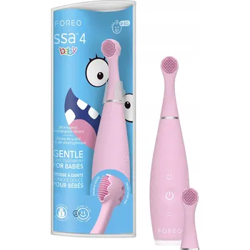 Elektrický zubní kartáček Sada kartáčků ISSA 4 baby Pearl Pink a hlavice kartáčku ISSA baby Pearl Pink