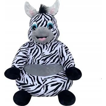 dětské křeslo NEW BABY 46027-kresilko- pohovka zebra 50 x 50 cm bílá plyšová