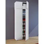 VCM Víceúčelová skříň Vandol I s dvířky včetně horního nástavce, bílá 487948