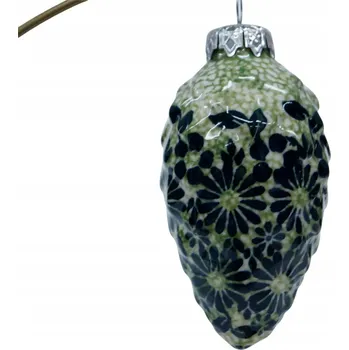 Vánoční ozdoba Keramická vánoční koule šiška Ceramika Bolesławiec