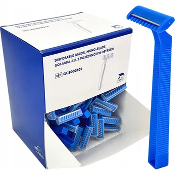 Holicí strojek Jednorázový holicí strojek Zarys z nerezové oceli modrý 100 ks