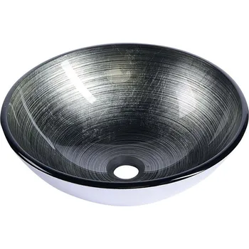 Umyvadlo na desku kulaté Sapho DAMAR šedé