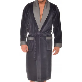 Pánský župan Pánský župan velurový - bavlněný RE-102 Grafitový - XXL