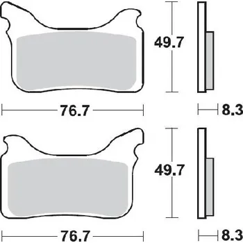 Brzdová destička BRAKING desky 931CM55 2H76010197