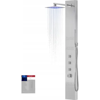 Sprchový set SPRCHOVÝ PANEL OCELOVÝ CORSAN NEO S BATERIÍ
