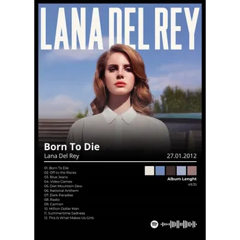 Obraz Plakát Lana Del Rey Dárek pro dívku ženy v rámečku s rámeček na zeď