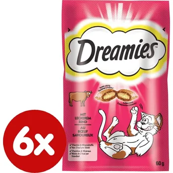 Krmivo pro kočku Dreamies pamlsky hovězí pro kočky 6 x 60g