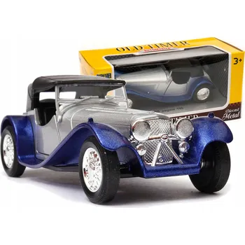 autíčko Kovový model auta Jaguar SS 100 se staženou střechou 1:34 WELLY stříbrný