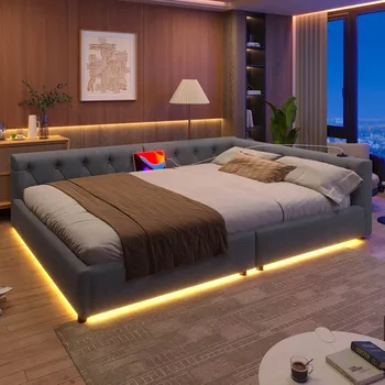 Postel Jednolůžková dřevěná postel Arhatreya 140x200 cm šedá