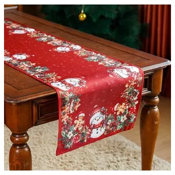 ubrus Vánoční ubrus - běhoun na stůl XMAS PARTY červená 40x140 cm Mybesthome