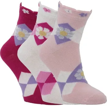 VIO dívčí bavlněné elastické ponožky s ozdobným lemem mix 27-30