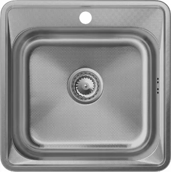 Granitový dřez DŘEZ OCELOVÝ JEDNOKOMOROVÝ ČTVEREC DEKOR TURI48