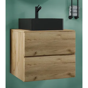 Koupelnový nábytek VCM 2dílná umyvadlová skříňka Lendas BL S 60 cm, dub medový 487764