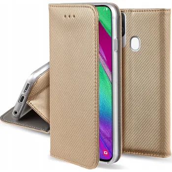 Pouzdro na mobilní telefon Flipové pouzdro Hero Case pro Samsung Galaxy A40 zlaté
