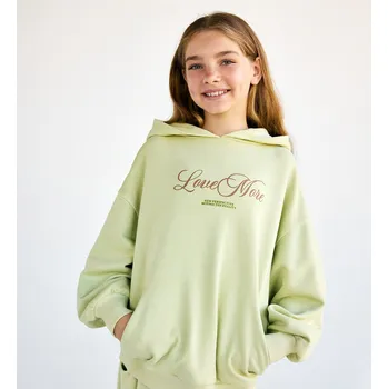 Dětská móda Reserved - Bavlněná mikina s&nbsp;potiskem a&nbsp;postranními pruhy - světle zelená - 697EG-70X - 697EG-70X-U12