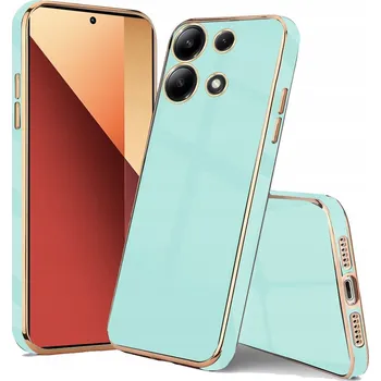 Pouzdro na mobilní telefon Zadní Kryt gsmStyle pro Xiaomi REDMI NOTE 13 PRO 4G OVERLAY, ZLATÝ RÁMEČEK , zelený