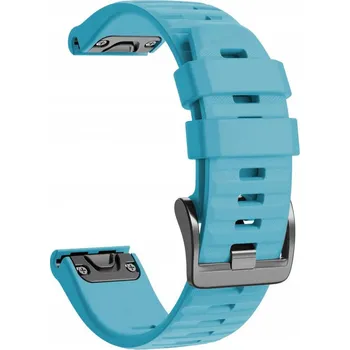 Řemínek na hodinky ŘEMÍNEK PRO GARMIN FENIX 5 6 7 PRO SOLAR QUICKFIT EASYFIT 22mm, SVĚTLE MODRÝ