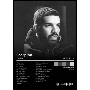 Obraz Plakát Drake Dárek pro kluka holku dekorace v rámu na zeď A3