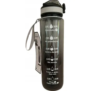 Lahev Na Pití Smukee ČERNÝ Lahev Na Pití s brčkem 1000 ml černý