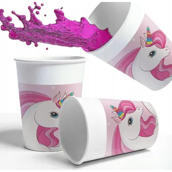 Party nádobí KELÍMKY JEDNOROŽEC POHÁDKA PRO DĚTI K NAROZENINÁM 200 ML 8KS