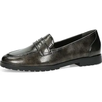 Dámské mokasíny Tamaris dámské lakované polobotky - šedé