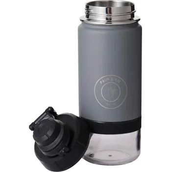 Láhev Kovová Láhev na vodu s lahev na pití 300ml šedá