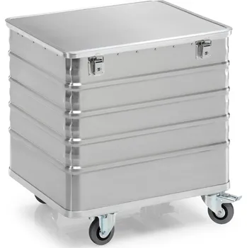 Úložný box Transportní vozík TW 235-B se 4-stranně uzavřenou podélnou stěnou a víkem,objem 225 litrů