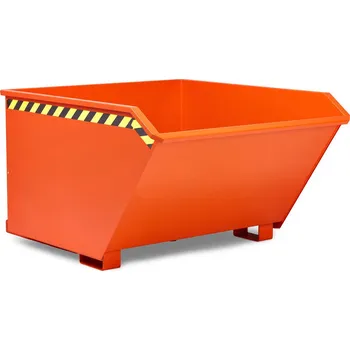 Přepravník Výklopná nádrž z oceli, typ NB, objem 1250 litrů, oranžová