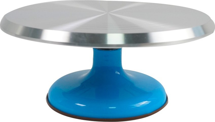 Cake star Otočný stojan kovový modrý 30cm