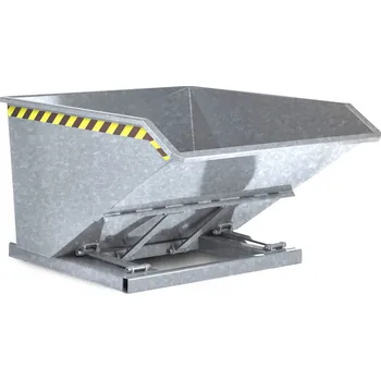 Přepravník Výklopná nádrž na posypový materiál z oceli, objem 1500 litrů, zinkovaná