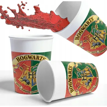 Party nádobí Papírové KELÍMKY Harry Potter s motivem Bradavičí koleje k narozeninám 200 ML 8 ks