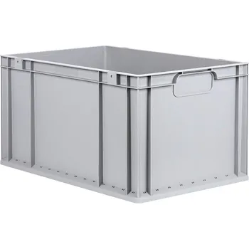 Úložný box Euro přepravky classic-line B, záslepky šedé, z PP, 600 x 400 x 320 mm, BJ = 3 ks