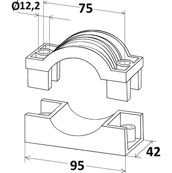 kabelová chránička Příchytka KHF 45-55